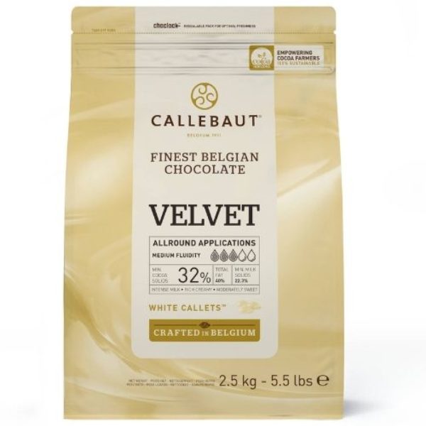 Biela Velvet čokoláda 32% Callebaut 2.5kg