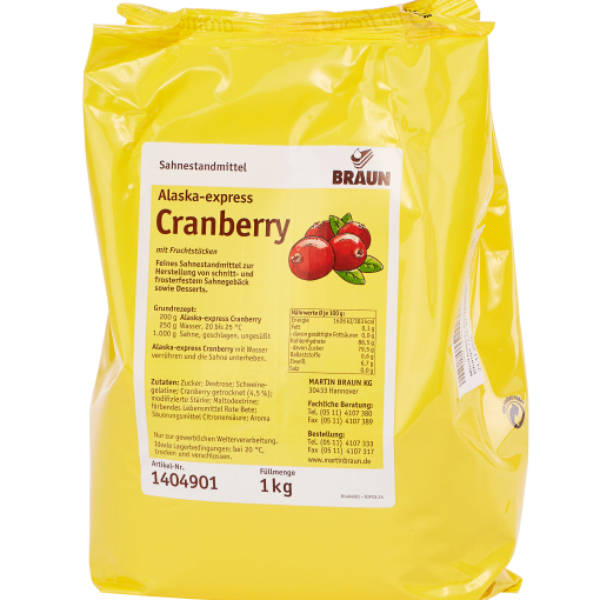 Brusnica - smotanový krém 1kg