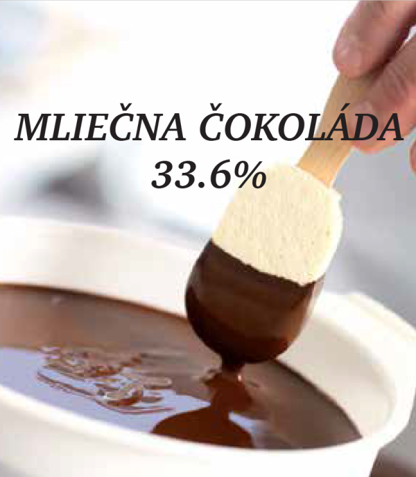 Cokolada na pitie mliecna 33,6% 1kg/20ks/