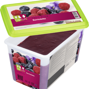 Mrazené pyré malina čučoriedka fialka (Berioletka) 10% cukru 1kg